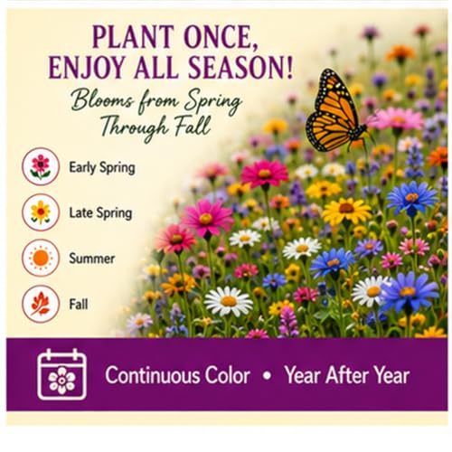Birds Bees & Butterflies Wildflower Mix Seeds (500 Count)