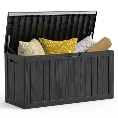 Outdoor Storage Box (Black / 90 Gallon)