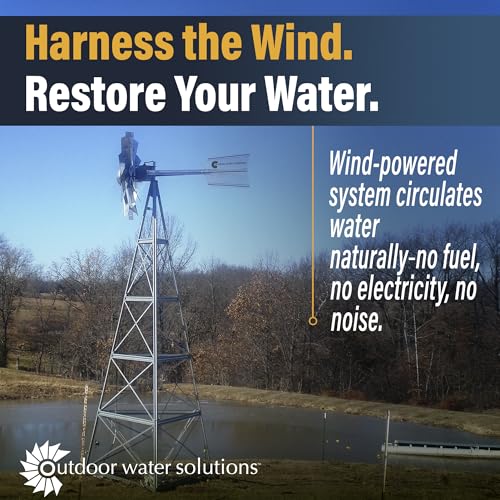 AWS0011 12 Foot Windmill Pond Aerator