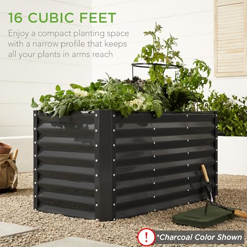 4x2x2ft Outdoor Metal Raised Garden Bed