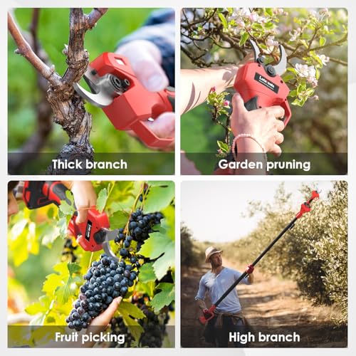 Electric Pruning Shears with Telescopic Rod