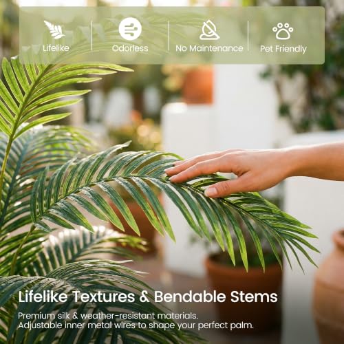 4ft 2 Pack Artificial Palm Tree Plants (2 Count)