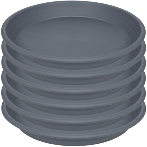 6 Pack of 8 inch Plant Saucer (8" (6 pack) / Gray)
