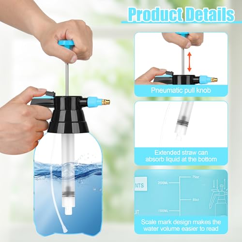 3 Pcs 1 2 Gallon Plastic Handheld Pump Sprayer (3 Count)