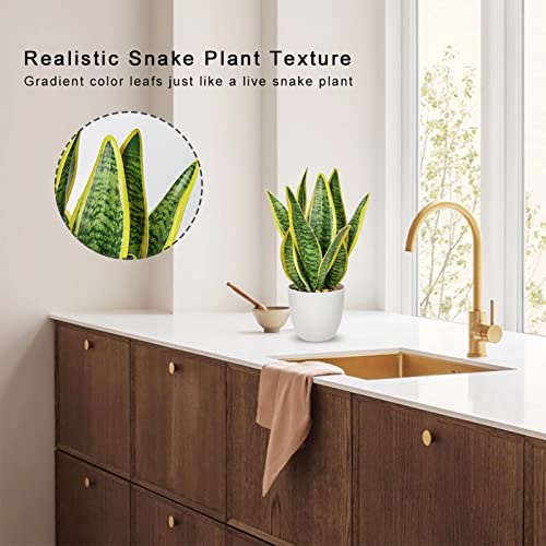 Artificial Snake Plant Potted Faux Sansevieria Trifasciata Plants