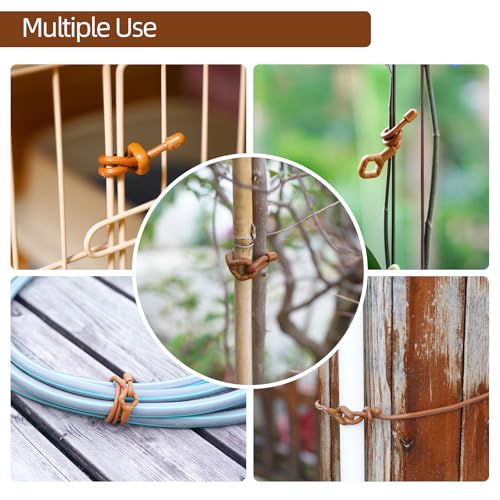 Twist Ties Silicone Cable Ties with Holes (Brown)
