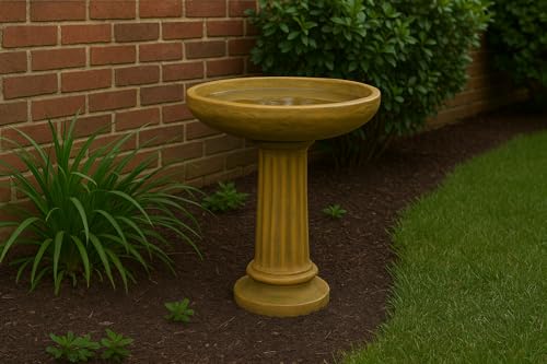 Solid Rock Stoneworks Classic Collanade Concrete Birdbath