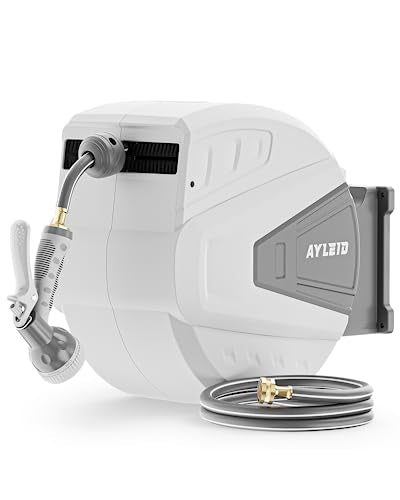 Retractable Rubber Hybrid Garden Hose Reel (5 Count)