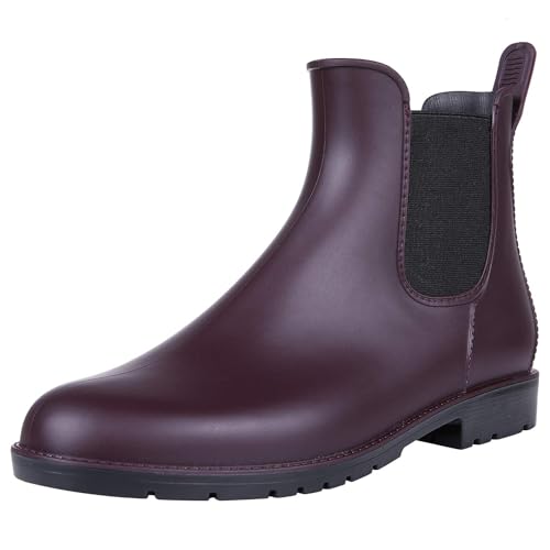 Women's Ankle Rain Boots Waterproof Chelsea Boots