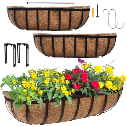 24 Inch Railing Planter 3 Pack (24 inch)