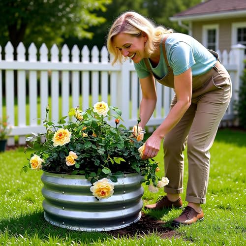 GARDMAX 2 Pack 2x2x1FT Galvanized Round Raised Garden Bed Kit
