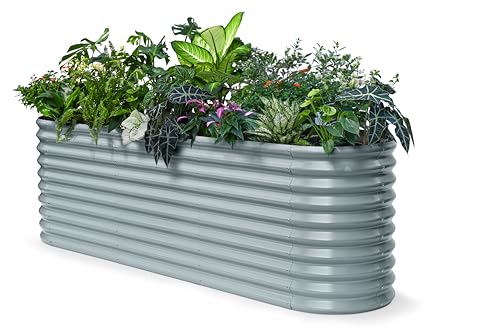 8x2x2.5 ft Galvanized Raised Garden Bed (Gray / 8x2x2.5ft)