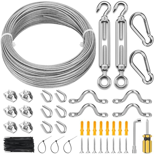 120ft 1 16" Stainless Steel Wire Rope Kit
