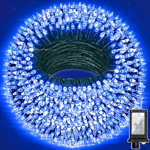 750 LED 240FT Christmas Lights (Blue / 750 LED 240FT Dark Green Wire)