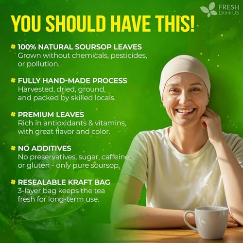 240+ Premium Soursop Graviola Dried Leaves Tea (240 Count)