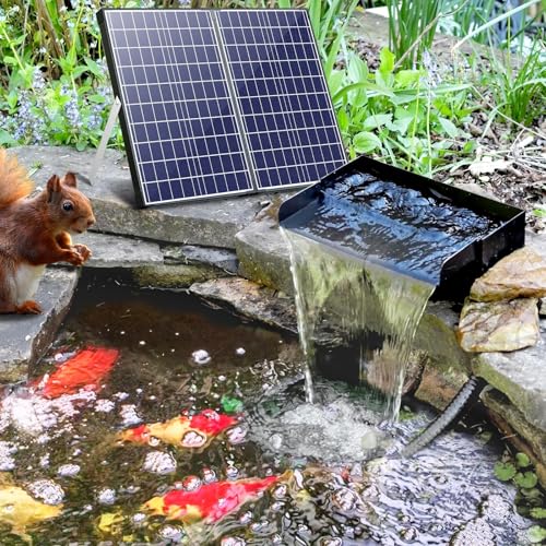 55W Solar Pond Waterfall with Fountain Pump