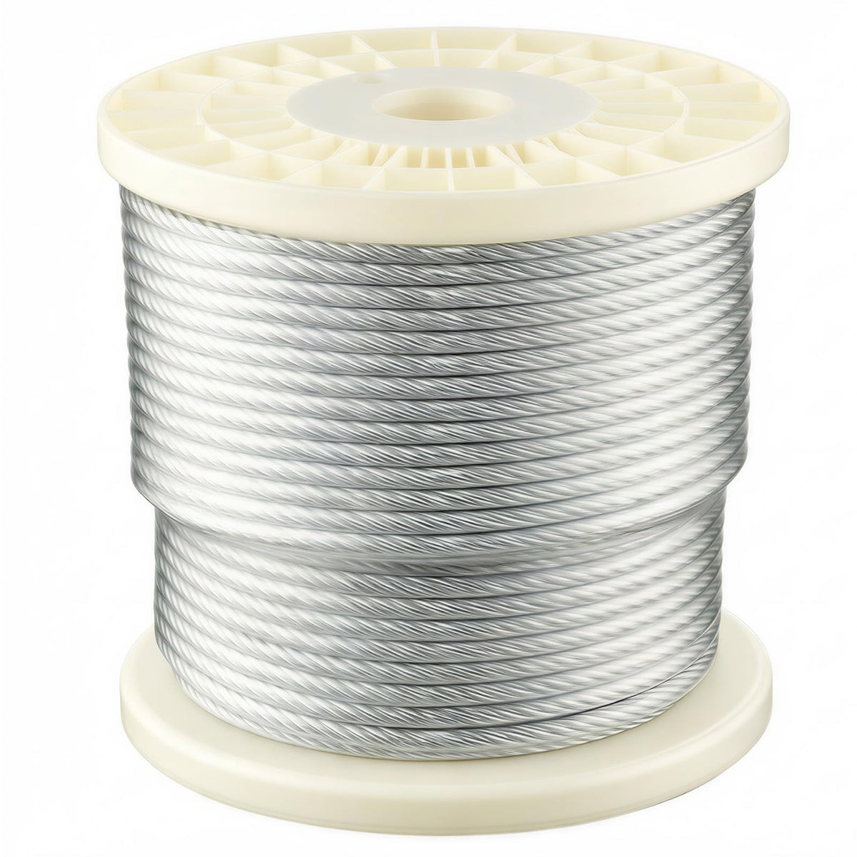 Wire Rope, 1/4" 250 ft Zinc Galvanized Carbon Steel Cable with Gloves, 7000 lbs Breaking Strength, 7 x 19 Strands Construction Marine Aircraft Grade for Handrail Stair Decking Fence Outdoors