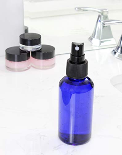 4oz Blue PLASTIC Fine Mist Spray Bottles (12 Count)