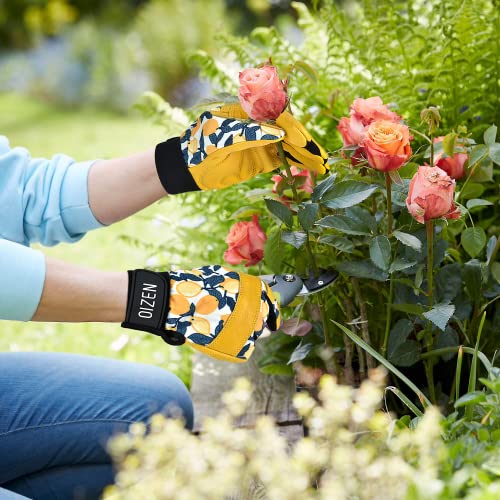 Cowhide Leather Thorn Proof & Puncture Resistant Gardening Gloves for Women and Men