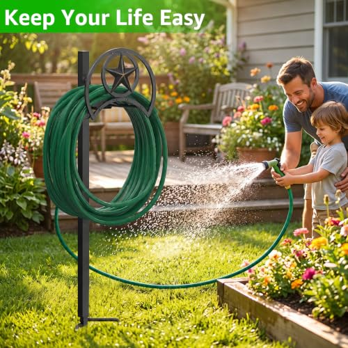 Garden Hose Holder Freestanding Holds 125