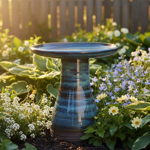 Sunnydaze Ceramic Bird Bath for Outside