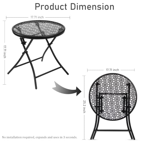 Folding Small Outdoor Side Table