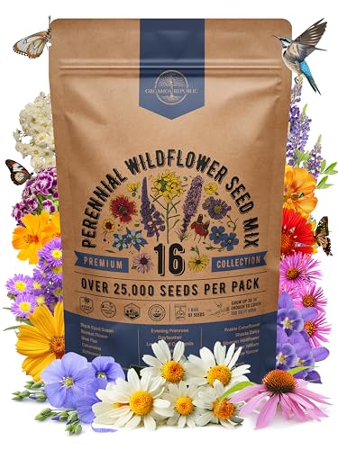 16 Perennial Wildflower Seeds Mix for Indoor & Outdoors 25