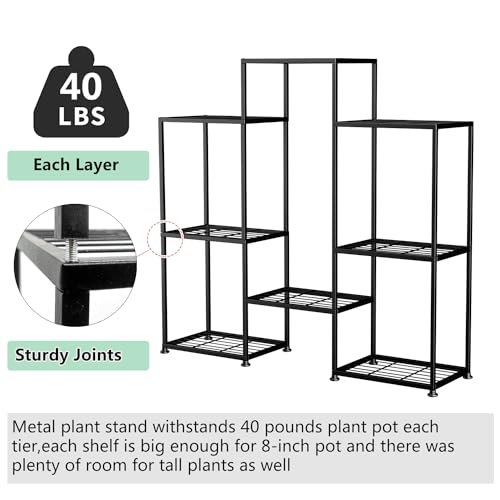 Metal Plant Stand Indoor Metal Plant Stands Outdoor Tiered Plant Shelf for Multiple Plants