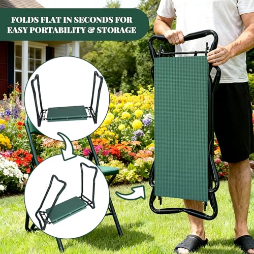 Garden Kneeler and Seat Gifts Foldable Gardening Stool