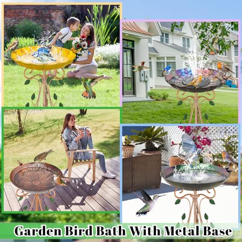 Vintage Metal Bird Bath for Outside