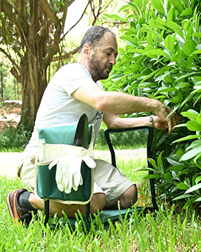 Garden Bench for Kneeling and Sitting Foldable Garden Kneeler and Seat Heavy Duty