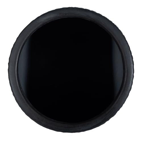 Outdoor Francia Black Concrete Ficonstone Planter Pot with Drainage Hole (Black)