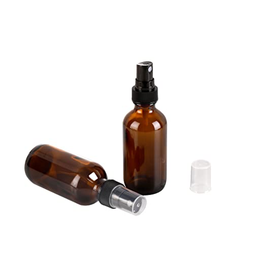 Amber Glass Small Spray Bottle 2 oz 48 Packs (48 Count)