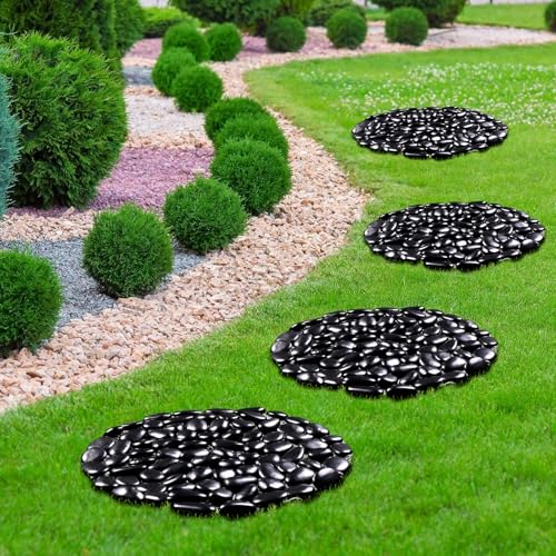 10in River Rock Stepping Stones Set (6 Count)