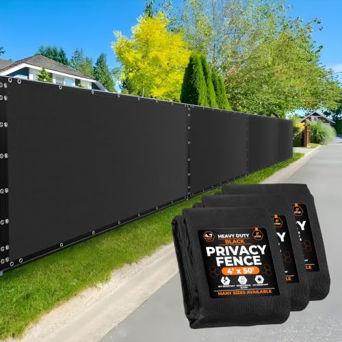 Privacy Fence Screen 4’ x 50’ (Black / 4' X 50')