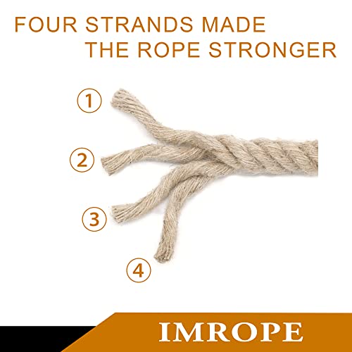 Natural Jute Rope (Natural Jute / 38mm x 50 Ft)