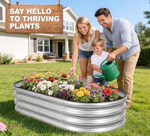 Galvanized Raised Garden Bed Outdoor (2 Count)