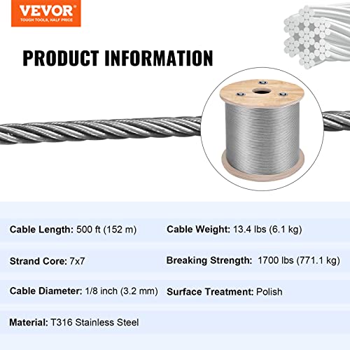 Mophorn Stainless Steel Cable Railing 1