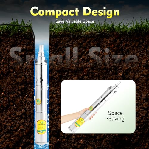 Stainless Steel Submersible Deep Well Solar Water Pump DC 24V 370W