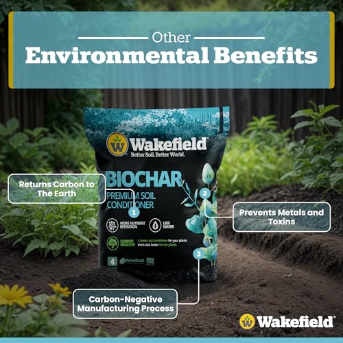 Wakefield Premium Biochar Soil Conditioner Organic Biochar 4 Quarts (16 Ounce)