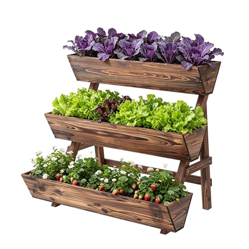 Vertical Garden Planter Tiered Planter 3 Tier Raised Garden Bed Outdoor