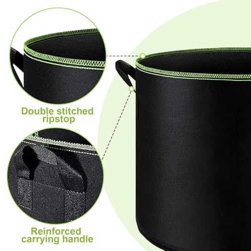 6 Pack 5 Gallon Grow Bags (6 Count)
