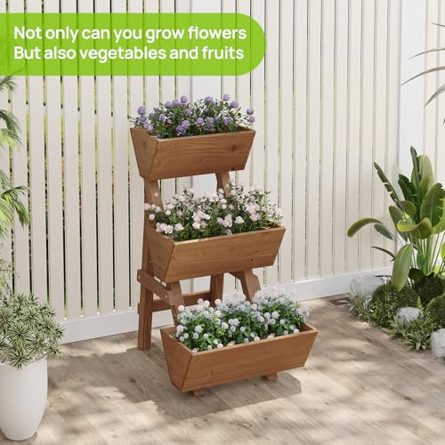 3 Tier Vertical Garden Planter Raised Garden Bed Tiered Planter Box Outdoor