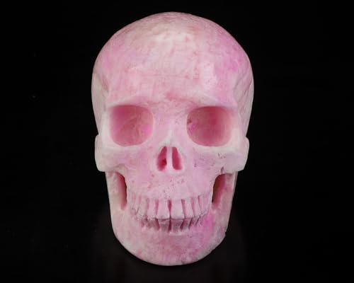 5.0" Pink Aragonite Realistic Crystal Skull (5.0 Inches Pink Aragonite 8)