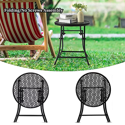 Folding Small Outdoor Side Table (2 Count)