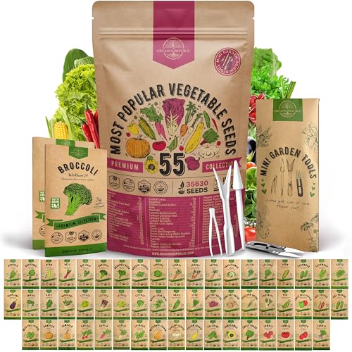55 Vegetable Seeds Variety Pack (55 Count)