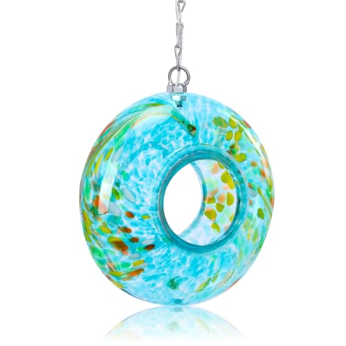 Bird Feeder Fly Through Glass Solar Bird Feeders for Garden Decor