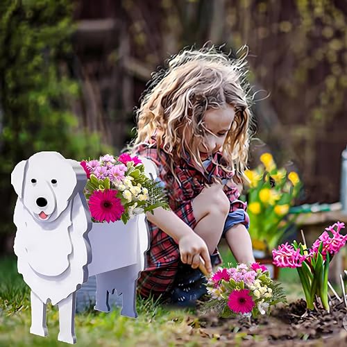 Great Pyrenees Dog Planter Pots