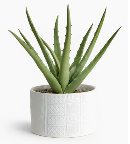 Artificial Plant in White Ceramic Pot