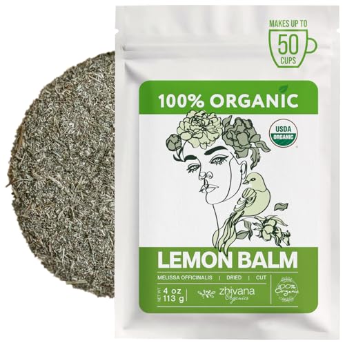 Organic Lemon Balm Leaves 4oz (4 Ounce)